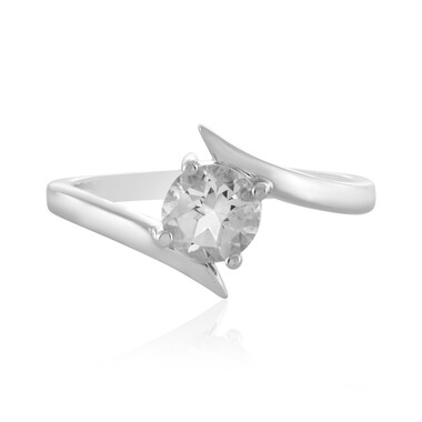 Anello in argento con Topazio Bianco