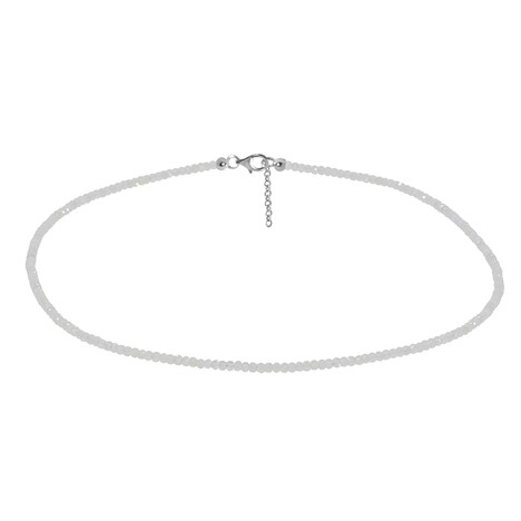 Collar en plata con Piedra de luna plateada