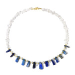 Edelstein-Silberhalskette