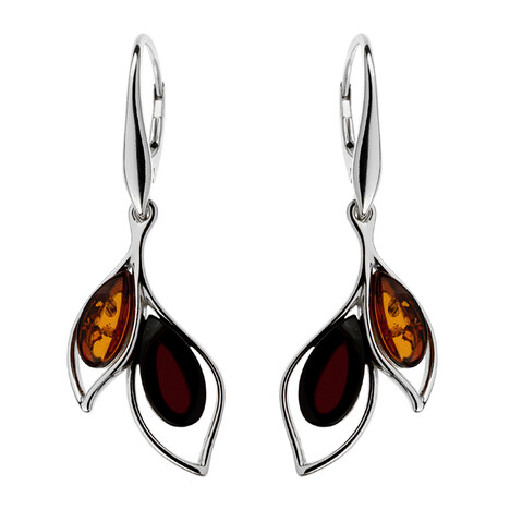 Boucles d'oreilles en argent et Ambre baltique (dagen)