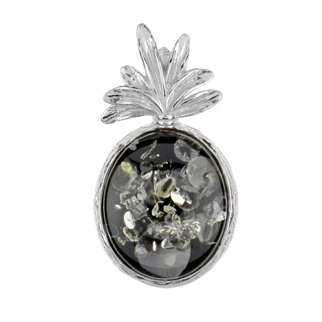 Colgante en plata con Ámbar báltico verde (dagen)