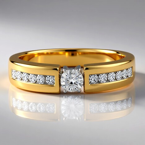 Anello in oro con Diamante IF (D) (Annette)