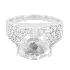 Zilveren ring met een prins kwarts