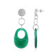 Pendientes en plata con Ónix verde