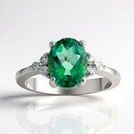 Anello in argento con Topazio Verde Farfalla