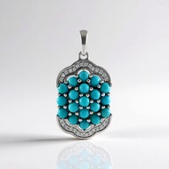 Ciondolo in argento con Turchese Sleeping Beauty