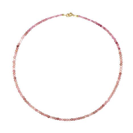 Erdbeer-Quarz-Silberhalskette
