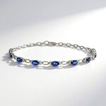 Bracciale in oro con Zaffiro Ceylon Blu (CIRARI)