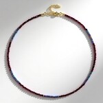 Collana in argento con Granato Mozambico