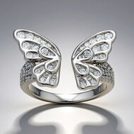 Anello in argento con Topazio Bianco (Adela Silber)