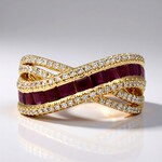 Anello in oro con Rubino Mozambico AAA (CIRARI)