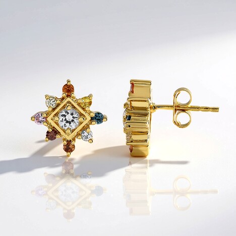 Orecchini in argento con Zaffiro Bianco