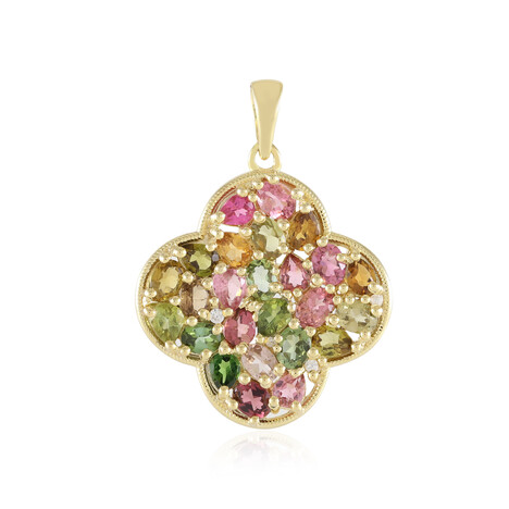 Zilveren hanger met toermalijnen