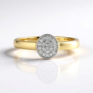 Pierścionek ze złota - Diament SI2 (H) (de Melo Gold)