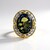Anello in argento con Ambra Blu (Gems en Vogue)