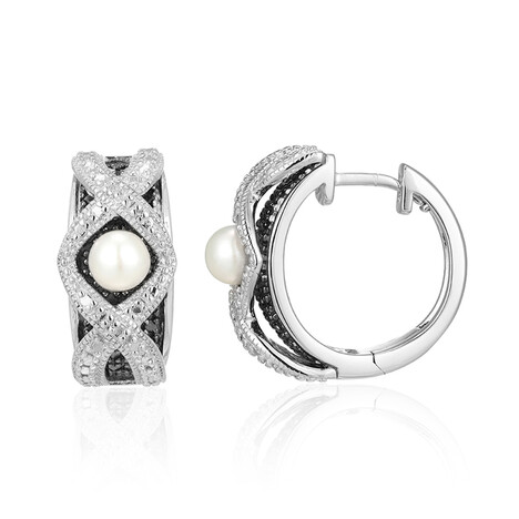 Pendientes en plata con Perla blanca Freshwater