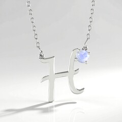 Collana in argento con Pietra di Luna Arcobaleno
