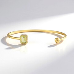 Bracciale in argento con Quarzo Limone