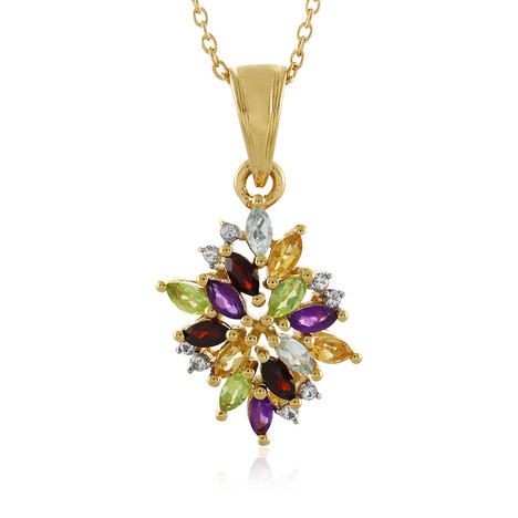 Collar en plata con Granate de Mozambique