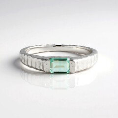Anello in argento con Smeraldo Color Paraiba