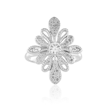 Bague en argent et Saphir blanc