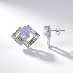 Orecchini in argento con Opale di Welo (de Melo Essence)