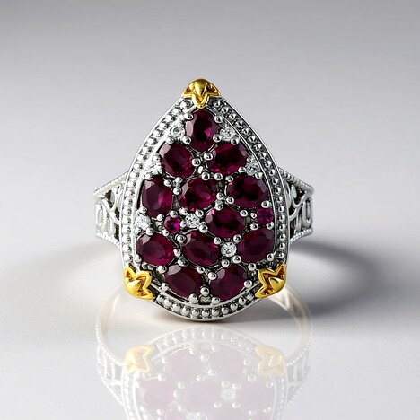 Anello in argento con Rodolite (Dallas Prince Designs)