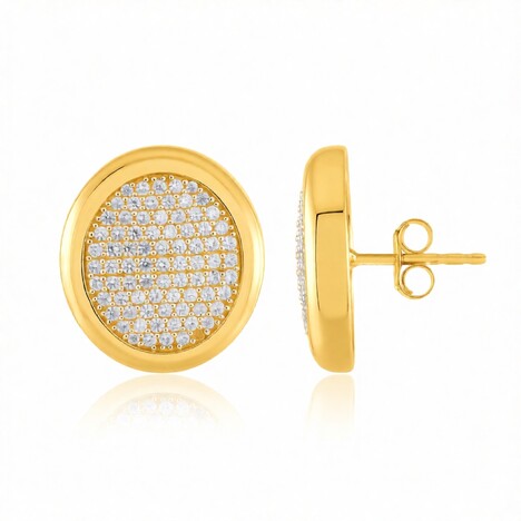 Pendientes en plata con Zircón (de Melo Essence)