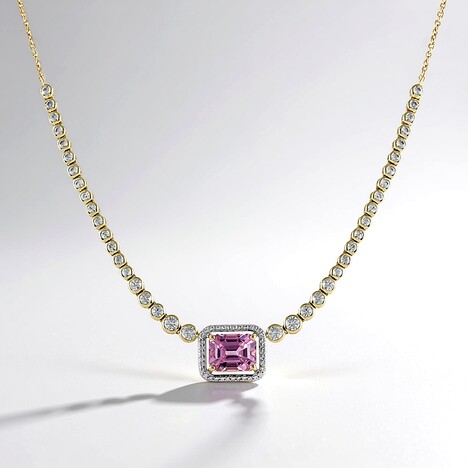 Collana in oro con Kunzite AAA (de Melo Gold)
