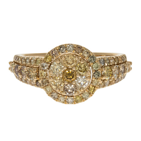 Gouden ring met SI2 Fancy Diamanten (CIRARI)