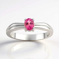 Bague en argent et Tourmaline rose du Brésil  (Pallanova)