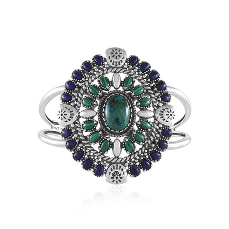 Brazalete en plata con Crisocola (Desert Chic)