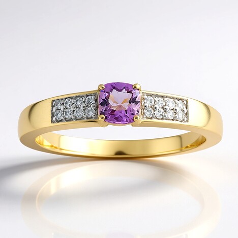 Anello in oro con Scapolite Porpora