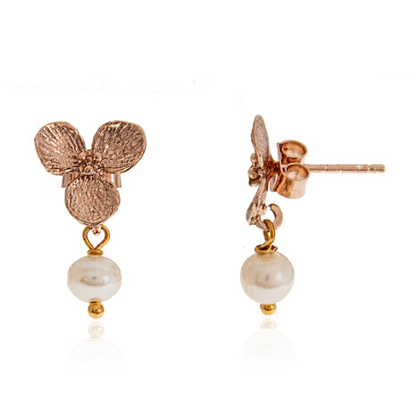 Orecchini in argento con Perla di Acqua Dolce (Joias do Paraíso)