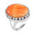 Orange Stachelauster-Silberring (Desert Chic)