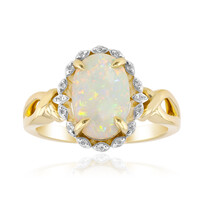 Brasilianischer Weißer Opal-Goldring