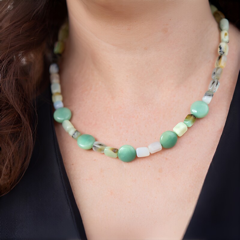 Collier en argent et Opale du Pérou