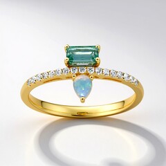 Anello in oro con Smeraldo Zambia AAA