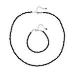 Parure en argent et Spinelle noir