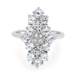 Aquamarine Silver Ring