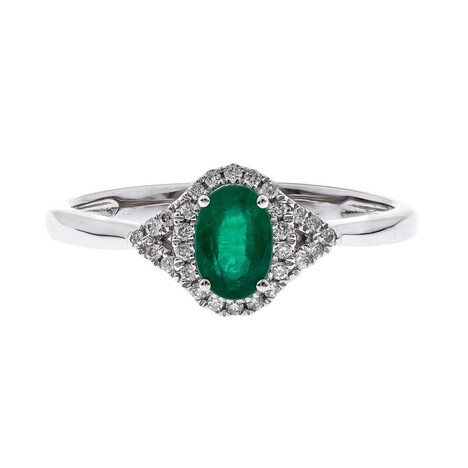 10K AAA Zambian Emerald Gold Ring