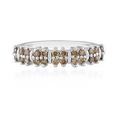 Anillo en plata con Diamante chocolate I2