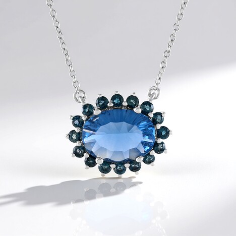 Collana in argento con Fluorite Cangiante