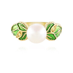 Anello in argento con Perla d'Acqua Dolce Bianca (Adela Silber)