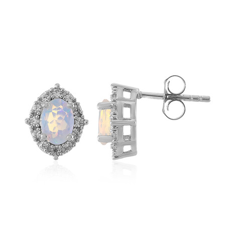 Boucles d'oreilles en argent et Opale Welo