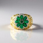 Anello in argento con Smeraldo Zambia (Gems en Vogue)