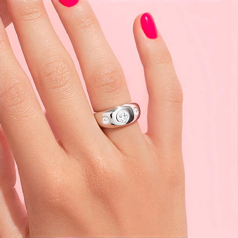 Anello in argento con Danburite