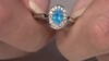 Anillo en plata con Apatita azul neón