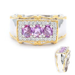 Purpur-Saphir-Silberring (Gems en Vogue)