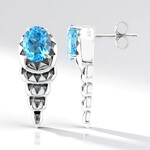 Orecchini in argento con Topazio Blu Svizzero (Remy Rotenier)